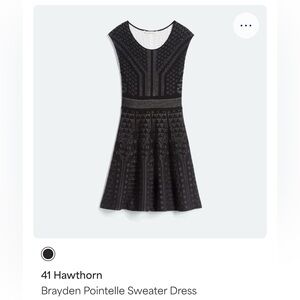41 Hawthorn sleeveless black sweater dress.